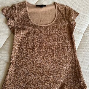 Kenneth Cole Shimmering Short Sleeve Sequins Top